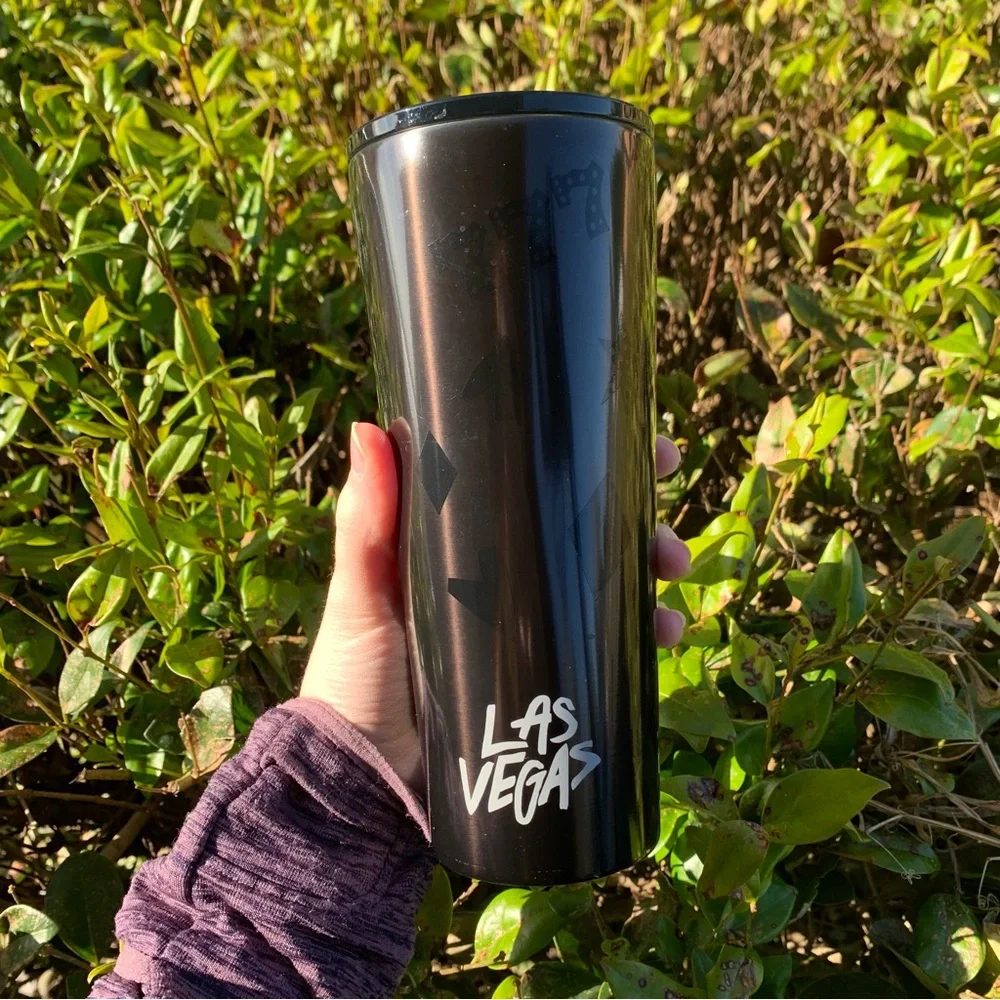 Starbucks Las Vegas Stainless Steel Metal Cold Cup Collectible 16oz | NO STRAW